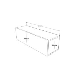 Mueble Mesa TV Moderno con Puerta en Melamina Color Madera 100x31.5x29.6cm - Diseño Elegante para Salón.