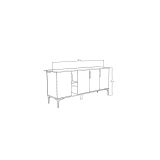 Buffet en Melamina Gris Oscuro y Blanco, Diseño Moderno