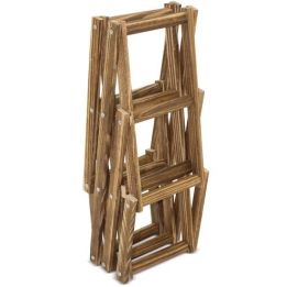 Botellero de Madera para 6 Botellas + Sacacorchos Profesional de Regalo, 46.30 X 24.00 X 15.00 cm