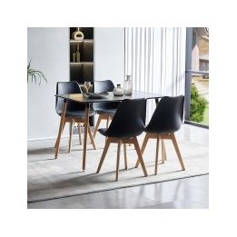 Mesa de Comedor o Cocina de 120 cm Lacada Color Negro 76x120x80 Cm – Alta Resistencia y Durabilidad