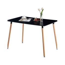 Mesa de Comedor o Cocina de 120 cm Lacada Color Negro 76x120x80 Cm – Alta Resistencia y Durabilidad