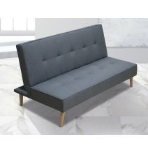 Sofá Cama Clic Clac 3 Plazas Tipo Libro, Color Gris, Diseño Moderno, 188x88x88 cm