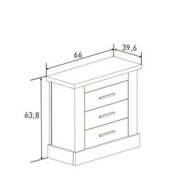Pack de Dormitorio con Cabecero de 160 x 120 cm + 2 Mesitas de Noche + Cómoda | Color Cambria y Blanco