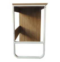 Escritorio Oficina 120 cm con 3 Cajones, Mesa de Ordenador Moderna, Tablero MDF y Melamina, Color Sonoma/Blanco, 120x48x74 cm