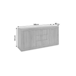 Buffet-Consola Color Cambrian - 180x45x80.5 cm - Mueble Versátil para Comedor y Sala de Estar.