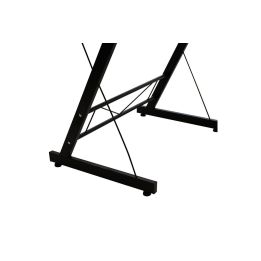 Mesa de Ordenador Esquinera Metálica en MDF Negro, 158x120x73cm - Espacio para Teclado y Torre