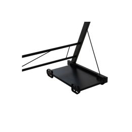 Mesa de Ordenador Esquinera Metálica en MDF Negro, 158x120x73cm - Espacio para Teclado y Torre